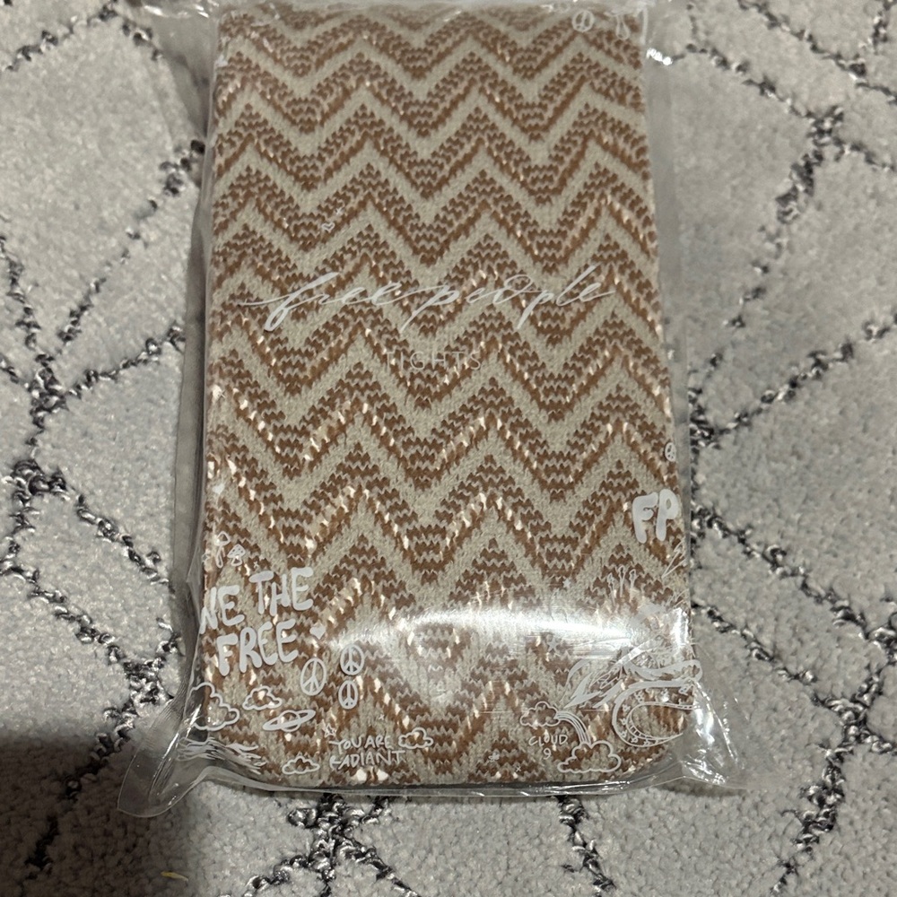 Free People Tan Chevron Tights NWT